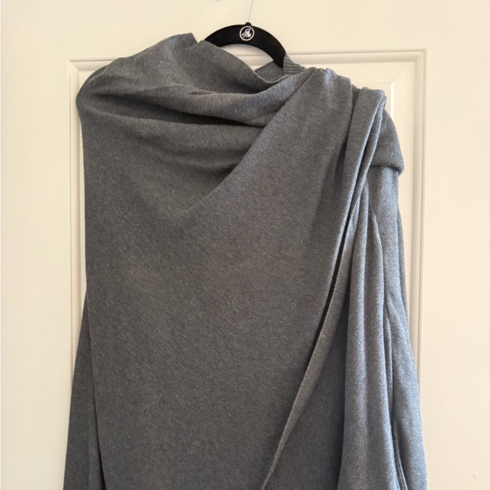Eileen Fisher Sweater with Long Attached Drape to Throw Over Shoulder.